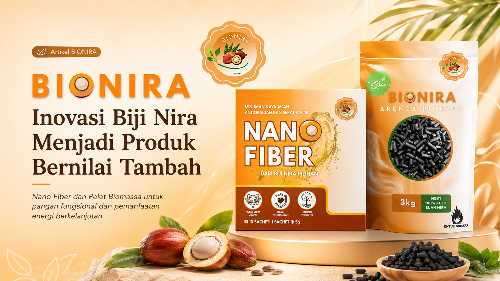 BIONIRA: Inovasi Biji Nira Menjadi Produk Bernilai Tambah untuk Pangan Fungsional dan Energi Biomassa