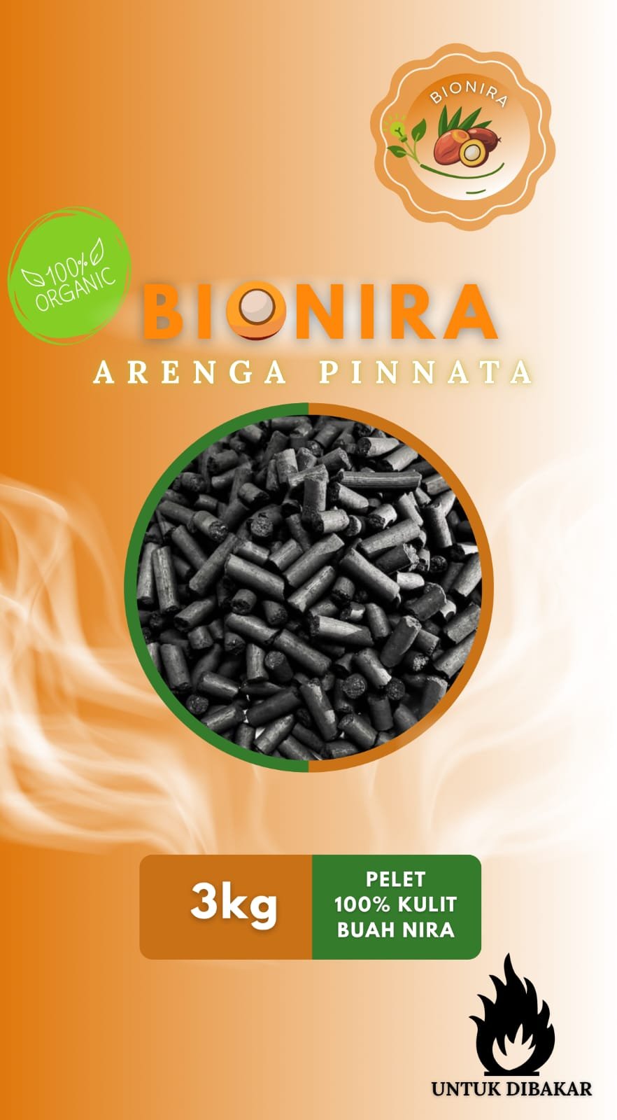 BIONIRA Pelet Biomassa Kulit Buah Nira